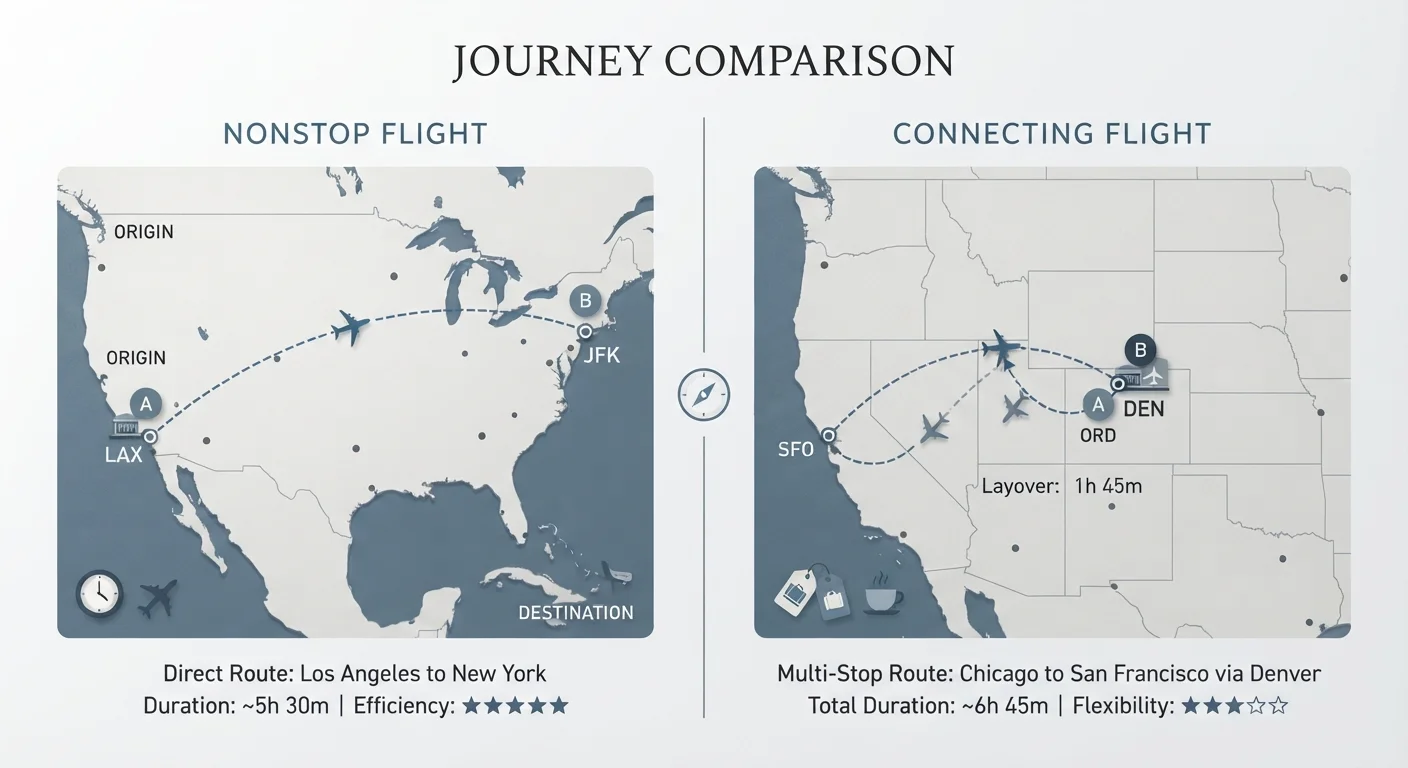Direct Flights vs. Connecting Flights: Weighing Cost Against Convenience